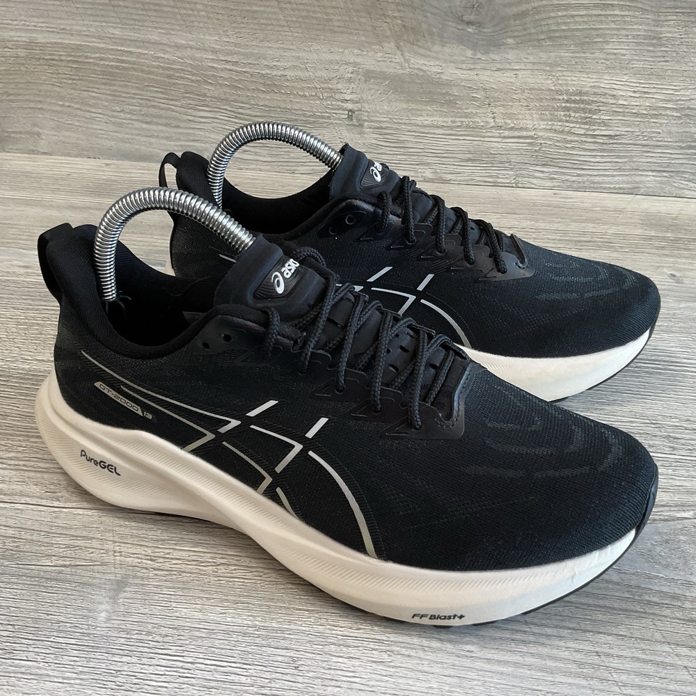 ASICS GT-2000 13 Running Shoes Women's Size 8 Wide Black White Sneaker 1012B667